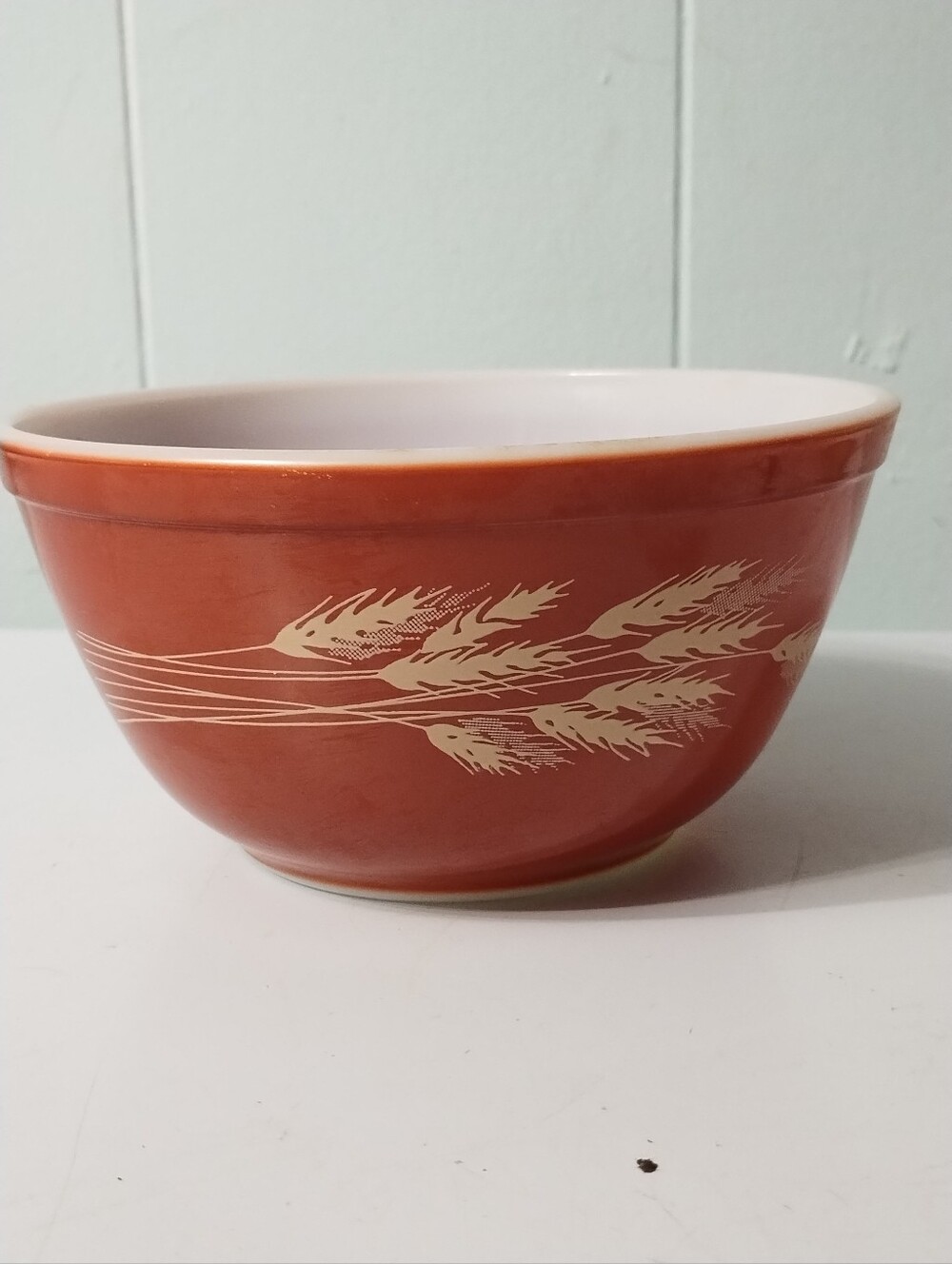 Pyrex #402 Autumn Harvest Pattern Ceramic Mixing Bowl